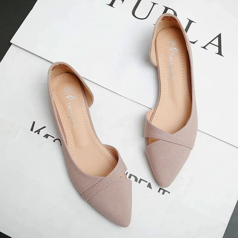 Shoes for Women Evening Woman Flats Pointed Toe Pink Slip-on Popular Elegant and Fashionable Summer 2024 High Quality Fashion 39 - reetell