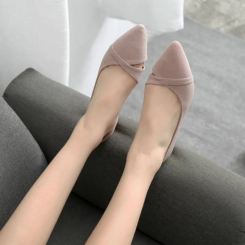 Shoes for Women Evening Woman Flats Pointed Toe Pink Slip-on Popular Elegant and Fashionable Summer 2024 High Quality Fashion 39 - reetell