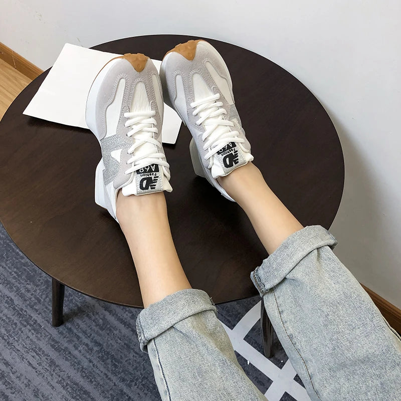 New Summer Shoes Designer Shoes Women's Causal Sneakers Woman Fashion Breathable Lace Up Sports Shoes for Women Platform Walking - reetell