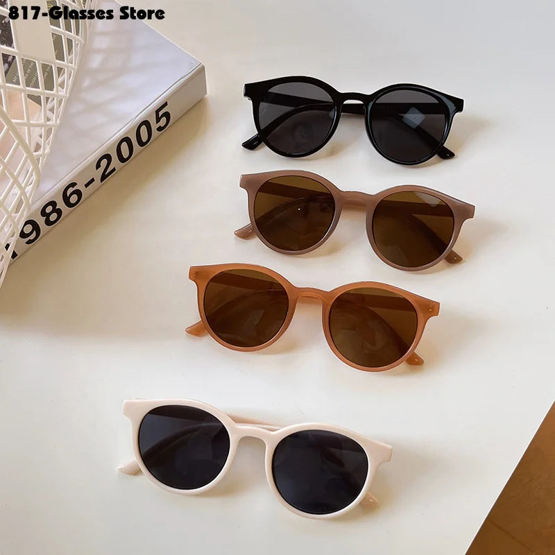 2024 New Vintage Women's Sunglasses  Fashion Trendy Small Round Frame Driving Eyewear очки солнечные женские - reetell