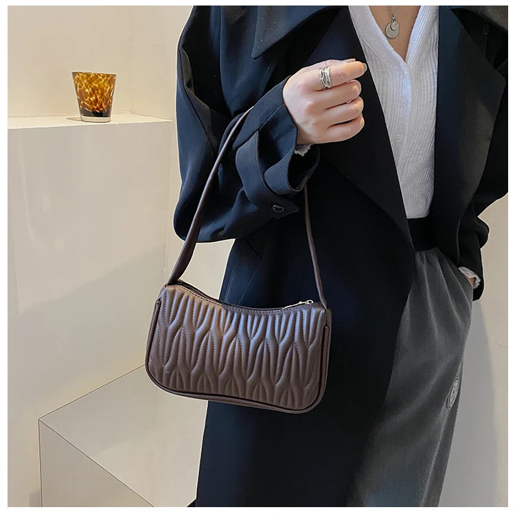 Fashion Women Handbag PU Leather Shoulder Bags Female Casual Solid Messenger Bag for Women Luxury Underarm Bag Feminina