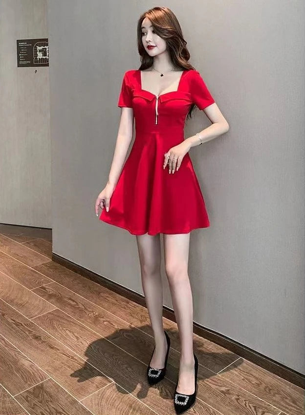 Clothing Open Back Female Dresses 2024 Mini Women's Dress Backless Short Prom Party Sensual Sexy Night Club Evening One-piece Xl - reetell