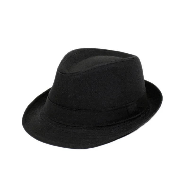 Linen Panama Solid  Jazz Hat Cowboy  Men's Women's Children's British Sun Hat