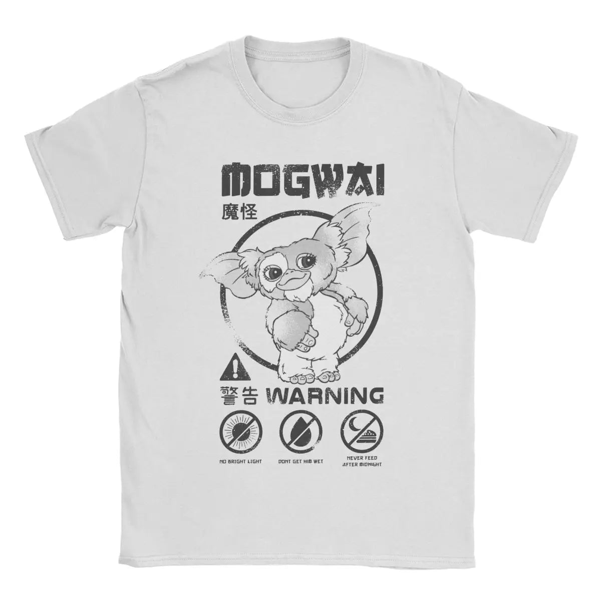 Men Gremlins Mogwai Rules T Shirt Gizmo 80s Movie Pure Cotton Tops Vintage Short Sleeve Crew Neck Tees Printed T-Shirts