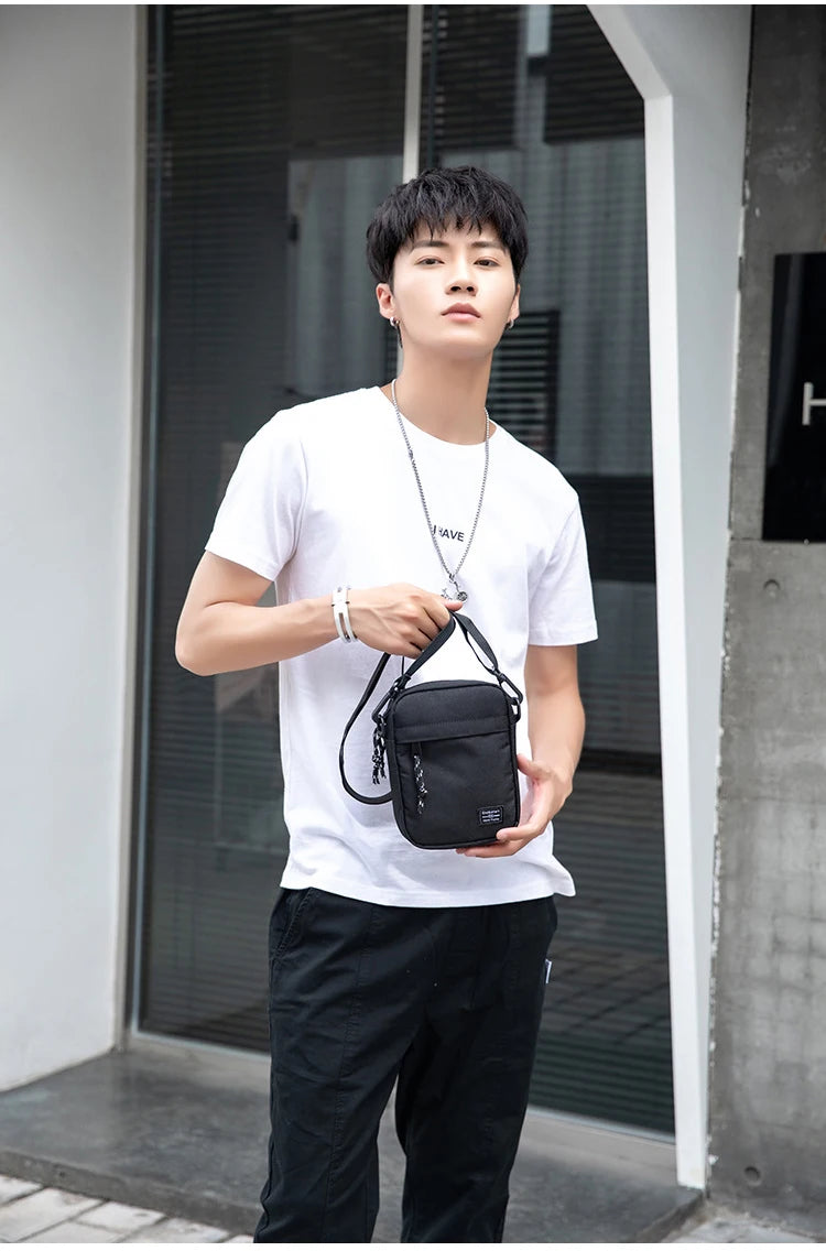 Simple Mini Crossbody Handbags Bag Men's Nylon Shoulder Side Bag for Men Messenger Phone Sling Bag Husband  Chest Pack Wallet