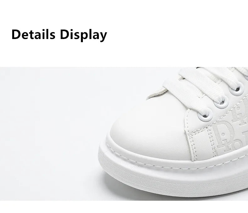 Sneakers for Women New Fashion Platform Shoe Spring Autumn Casual Flats Female Thick Sole Breathable White Vulcanized Shoes