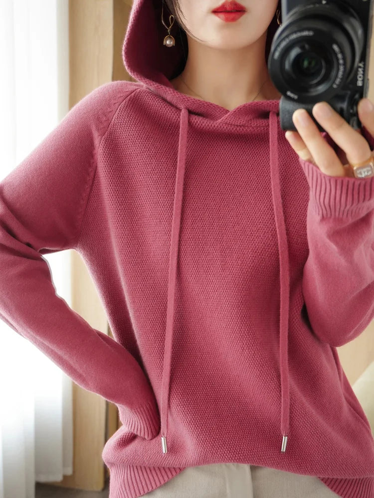 Hoodies And Sweatshirts Long Sleeve Sweaters For Women Wool Clothing New Arrivals Knitted Jumpers Female Outerwears Fashion Tops - reetell