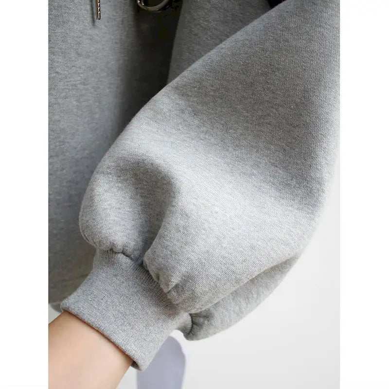 Womens Hoodie Fashion Mid-length Hooded Pullover Korean Style Loose Harajuku Hooded Jackets Summer Autumn 2024 Trendy Top Woman - reetell