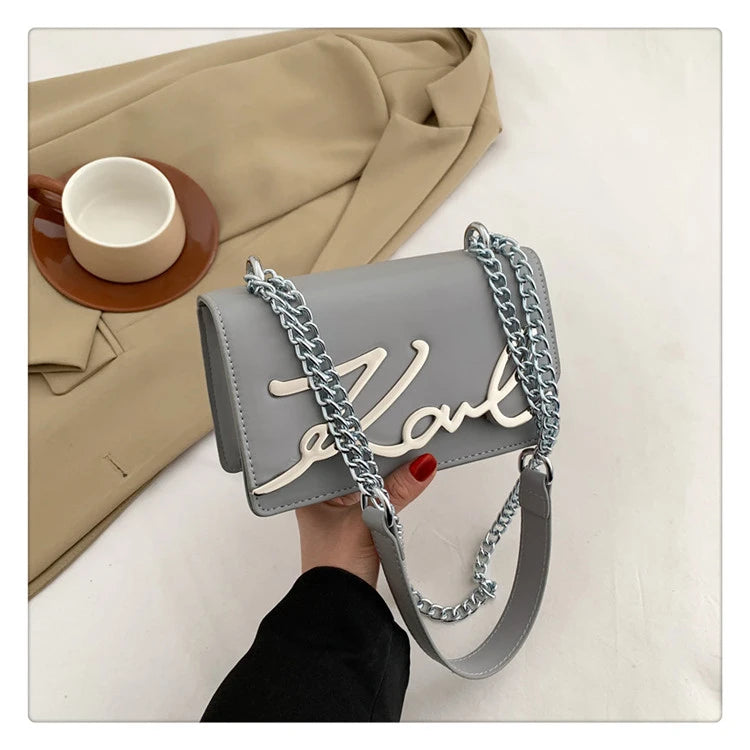 This Year's Popular Bags for Women New Fashion Letter Trend Shoulder Bag Ins Women's Crossbody Small Square Bag Наклонная Сумка - reetell