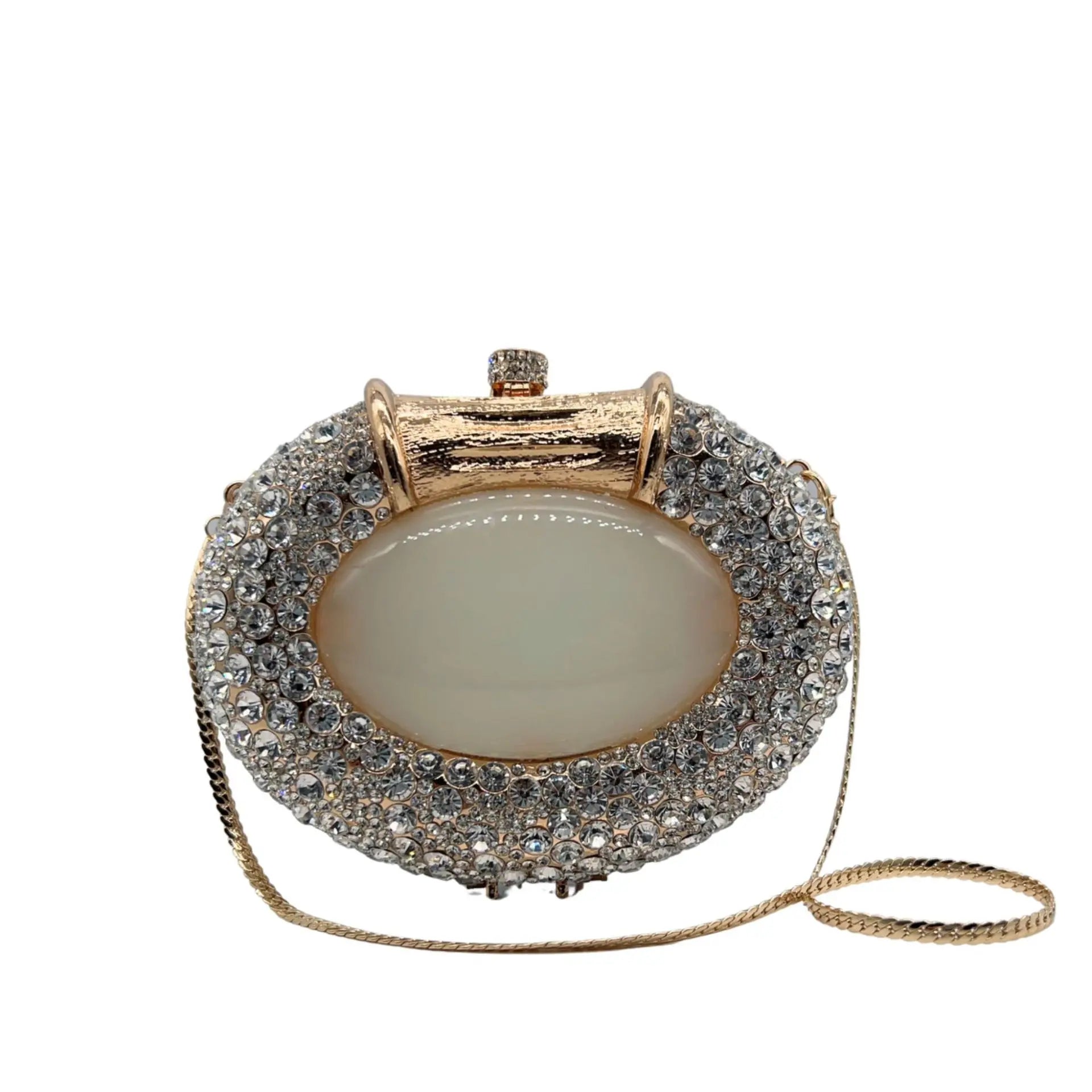 XIYUAN Emerald Green Women Crystals Evening Clutch Bags Party Cocktail Rhinestone Minaudiere Handbags Gems Day Clutches Wedding