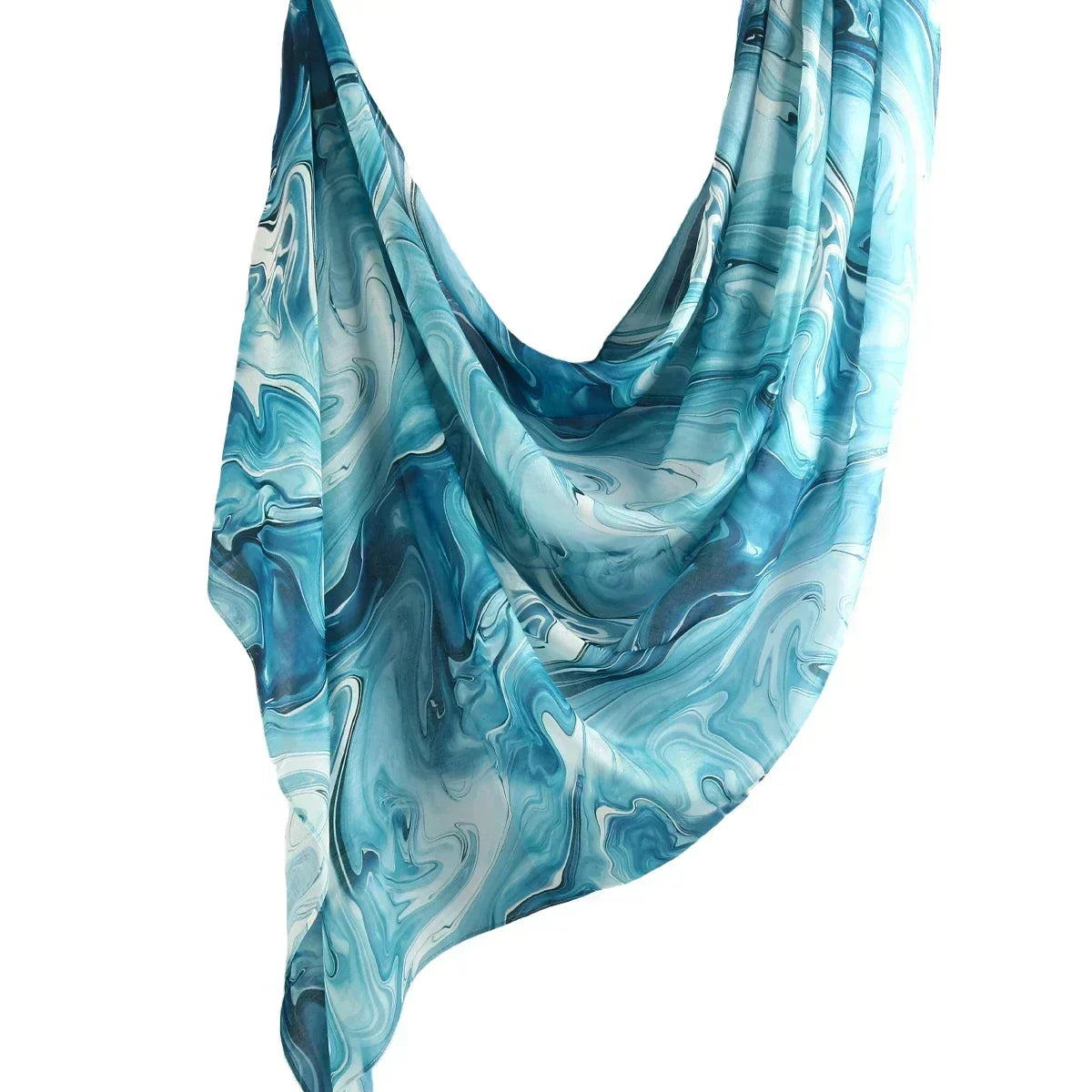 2024 New Print Breathable Hijabs Rayon Viscose Woven Tie-Dye Colorful Shawls Muslim Women Head Scarf Hijabs