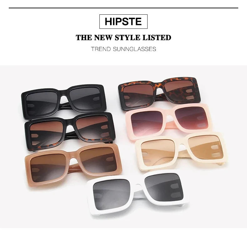 New Fashion Oversized The Letter B Square Luxury Trend Sunglasses Women Men Retro Rectangle Sunglasses Gafas De Sol - reetell