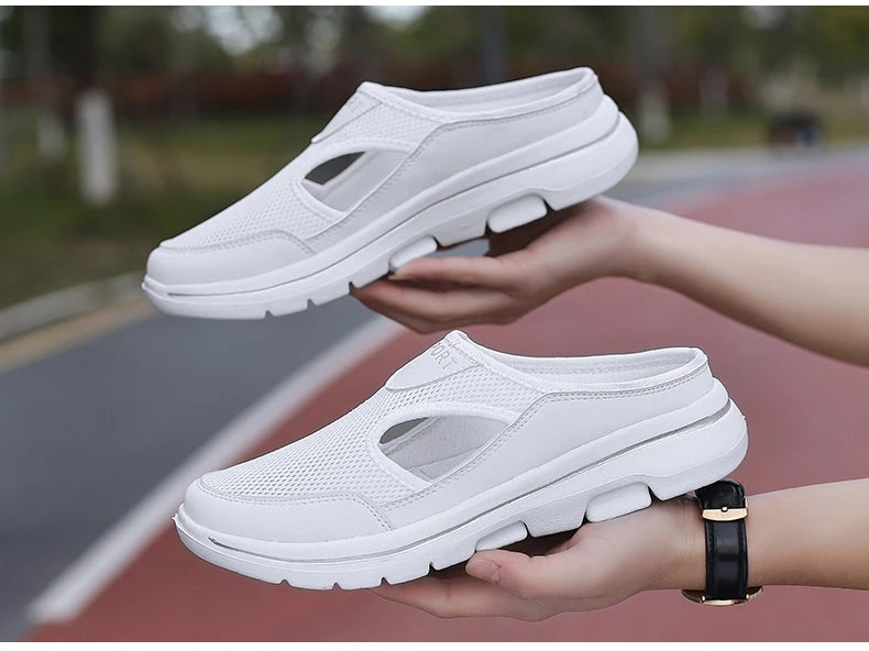 Women Walking Men Fitness Mesh Slip-On Light Loafers Summer Sports Shoes Outdoor Flats Breathable Running Sneakers Size 35-48