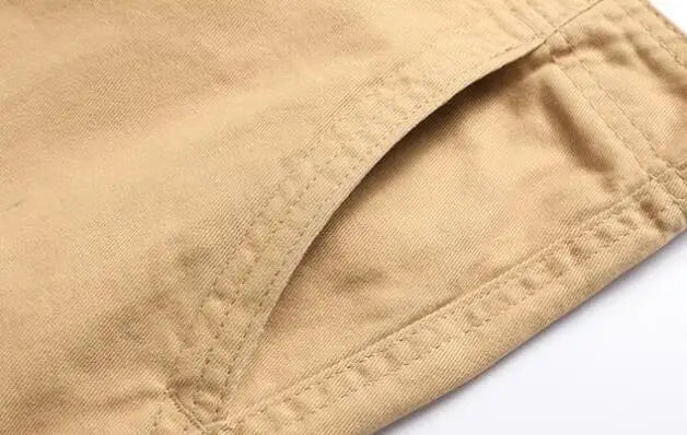 Khaki Half Men's Cargo Shorts Solid Male Bermuda Short Pants Big and Tall Designer Jogger Baggy New In Homme Jorts Cotton Luxury