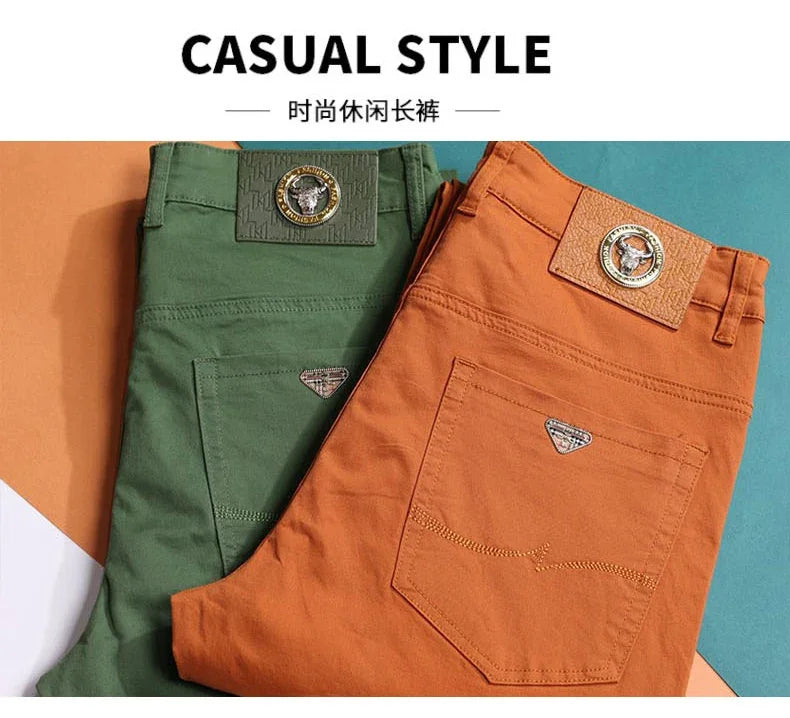 Fizma Man Pants Summer Business Casual Pants Classic Solid Color Loose Straight Trousers Brand Men's Clothing New In Baggy Pants - reetell