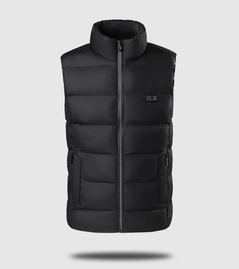 9 Areas Heated Vest Jacket USB Men Winter Electrically Heated Thermal Waistcoat for Hunting Hiking Warm Hunting Jacket - reetell