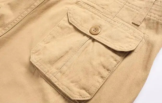 Khaki Half Men's Cargo Shorts Solid Male Bermuda Short Pants Big and Tall Designer Jogger Baggy New In Homme Jorts Cotton Luxury