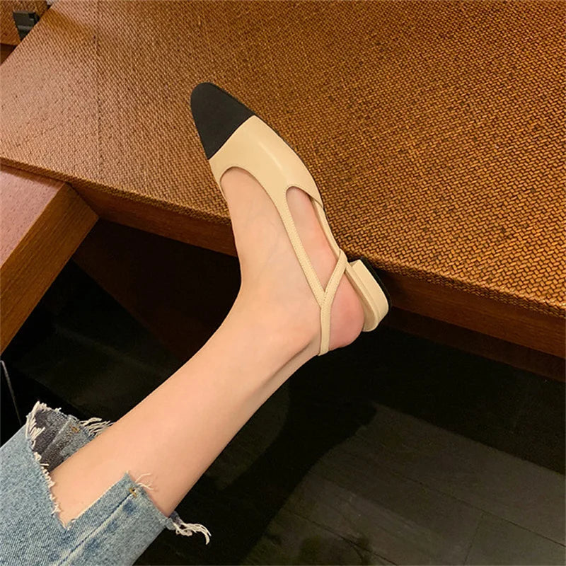 All-match Flat Shoes Women Sandals Non-Slip Soft Leisure Shoes Mixed Colors Comfort Low Heel Femme Thick Bottom Designer Shoes - reetell