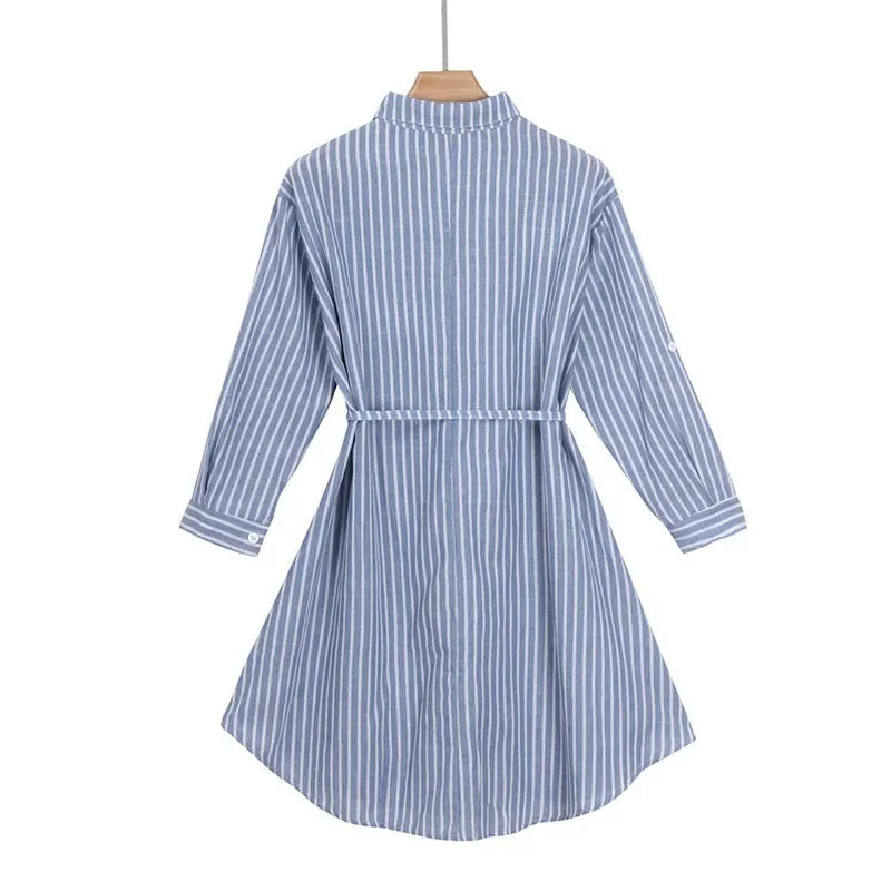 Striped Dress Lining  for Pregnant Maternity Women Clothes Breastfeeding   Pregnancy Long Sleeve