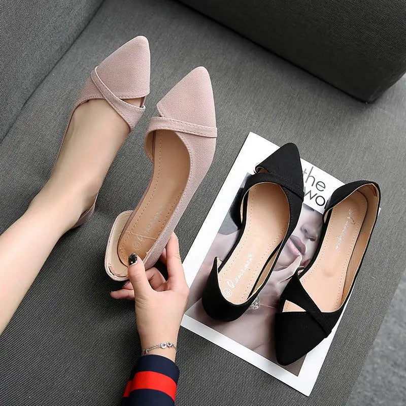 Shoes for Women Evening Woman Flats Pointed Toe Pink Slip-on Popular Elegant and Fashionable Summer 2024 High Quality Fashion 39 - reetell