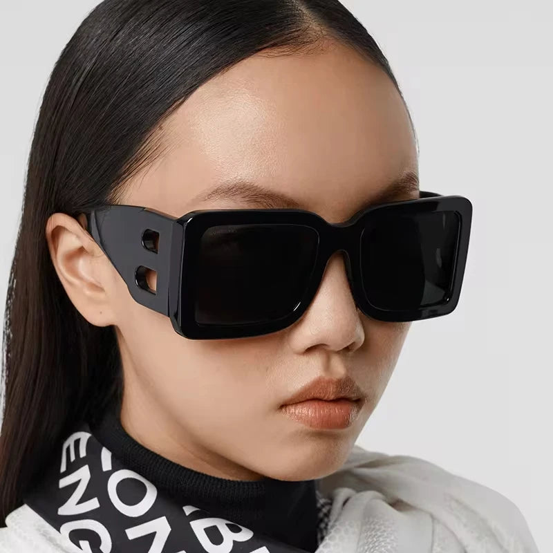 New Fashion Oversized The Letter B Square Luxury Trend Sunglasses Women Men Retro Rectangle Sunglasses Gafas De Sol - reetell