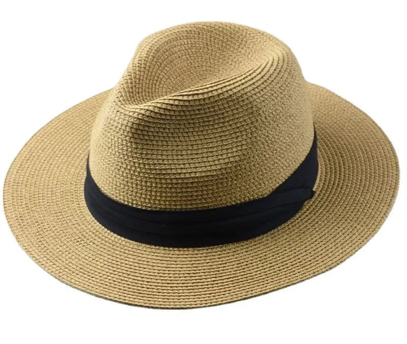 Large Size XL61-64cm Panama Hats Men Women Beach Wide Brim Straw Hat Lady Summer Sun Hats Plus Size Fedora Hat 55-57cm 58-60cm