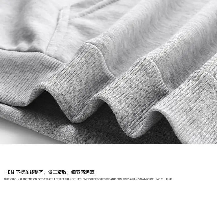 Cotton Gray White Hoodie Men Women Europe American Tide Brand Street Digital Printing Hooded Sweatshirt Padded Thickened Tops - reetell