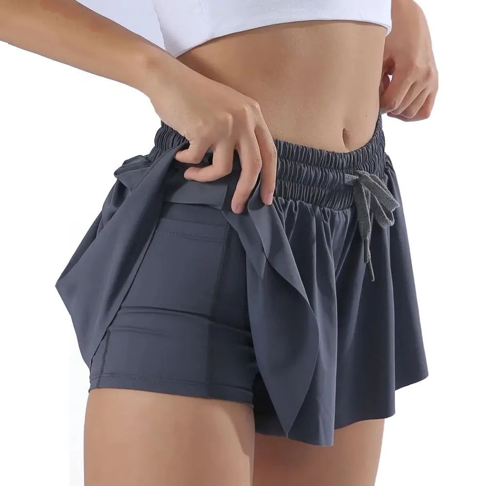 Flowy Athletic Shorts for Women Gym Yoga Workout Running Tennis Skirt Comfy Skort Lounge Cute Clothes Casual Summer - reetell