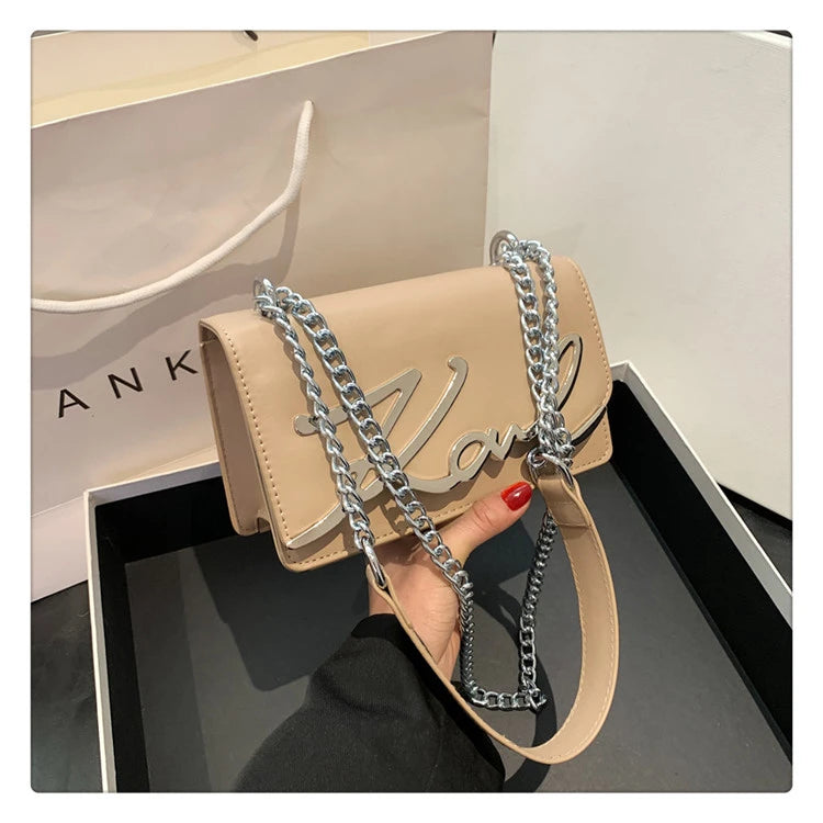 This Year's Popular Bags for Women New Fashion Letter Trend Shoulder Bag Ins Women's Crossbody Small Square Bag Наклонная Сумка - reetell