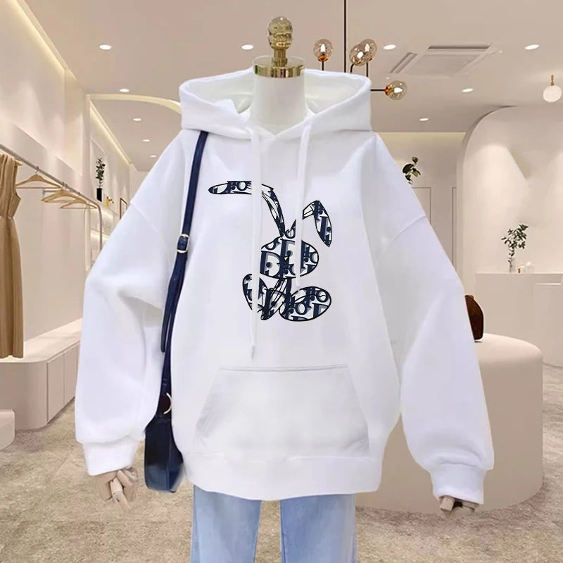 Women High Quality Casual Hoodies Harajuku Y2k Designer Ladies Luuxry Hooded Sweatshirt Female Vintage Trendy Pullovers Clothing - reetell