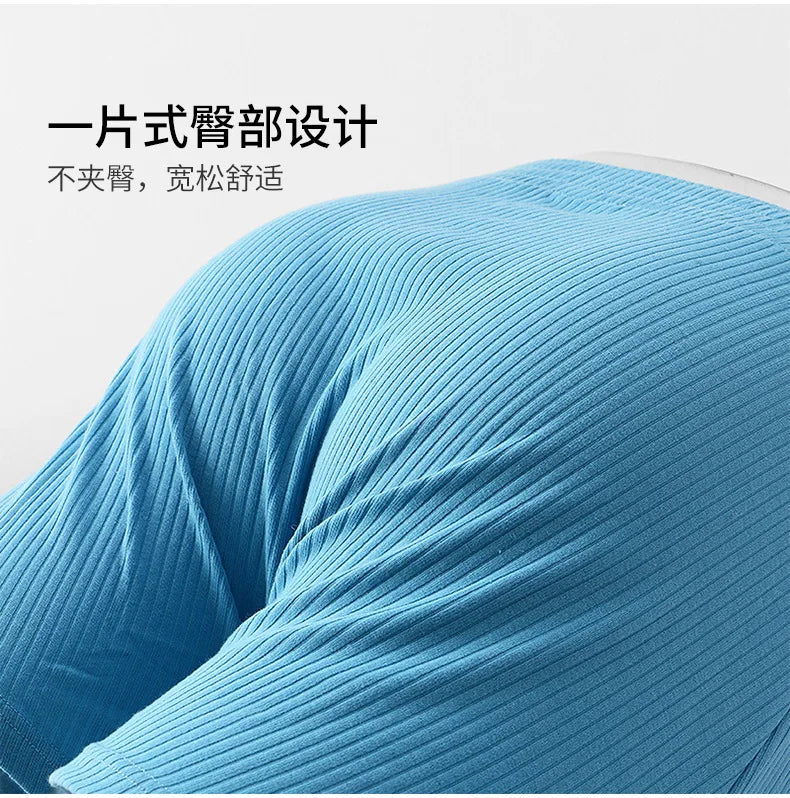 Summer Men's Home Arro Pants Cotton Breathable Comfortable Sports Shorts Solid Vertical Pattern Large Men's Underwear - reetell