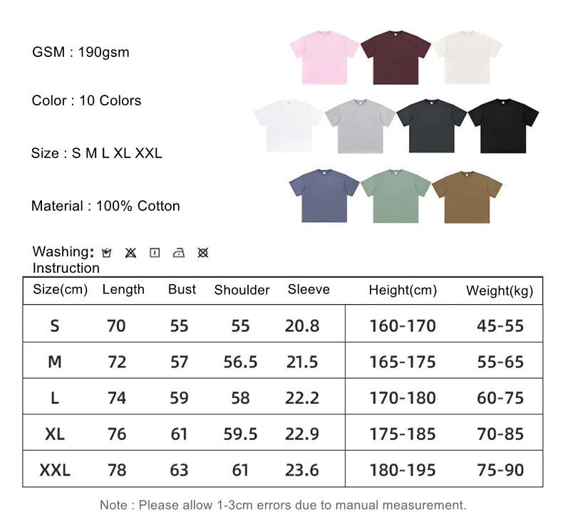 ZODF New 2024 Summer Men Basic 190gsm Cotton T-Shirts Unisex Oversized Comfortable O-Neck T Shirt Brand Tops HY0756