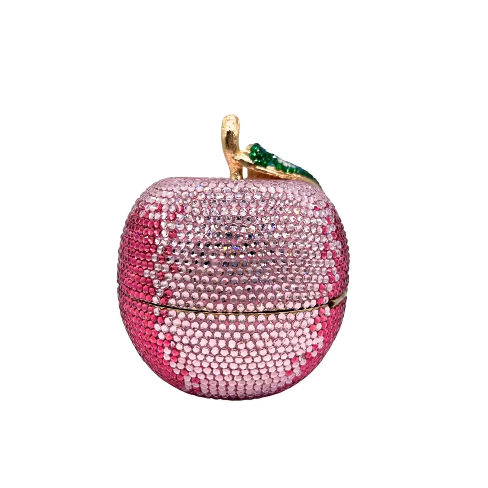 XIYUAN Apple Fruit Crystals Evening Clutch Bags Women Gems Shoulder Bags Bling Diamond Metal Clutch Purses Wedding Party Purse