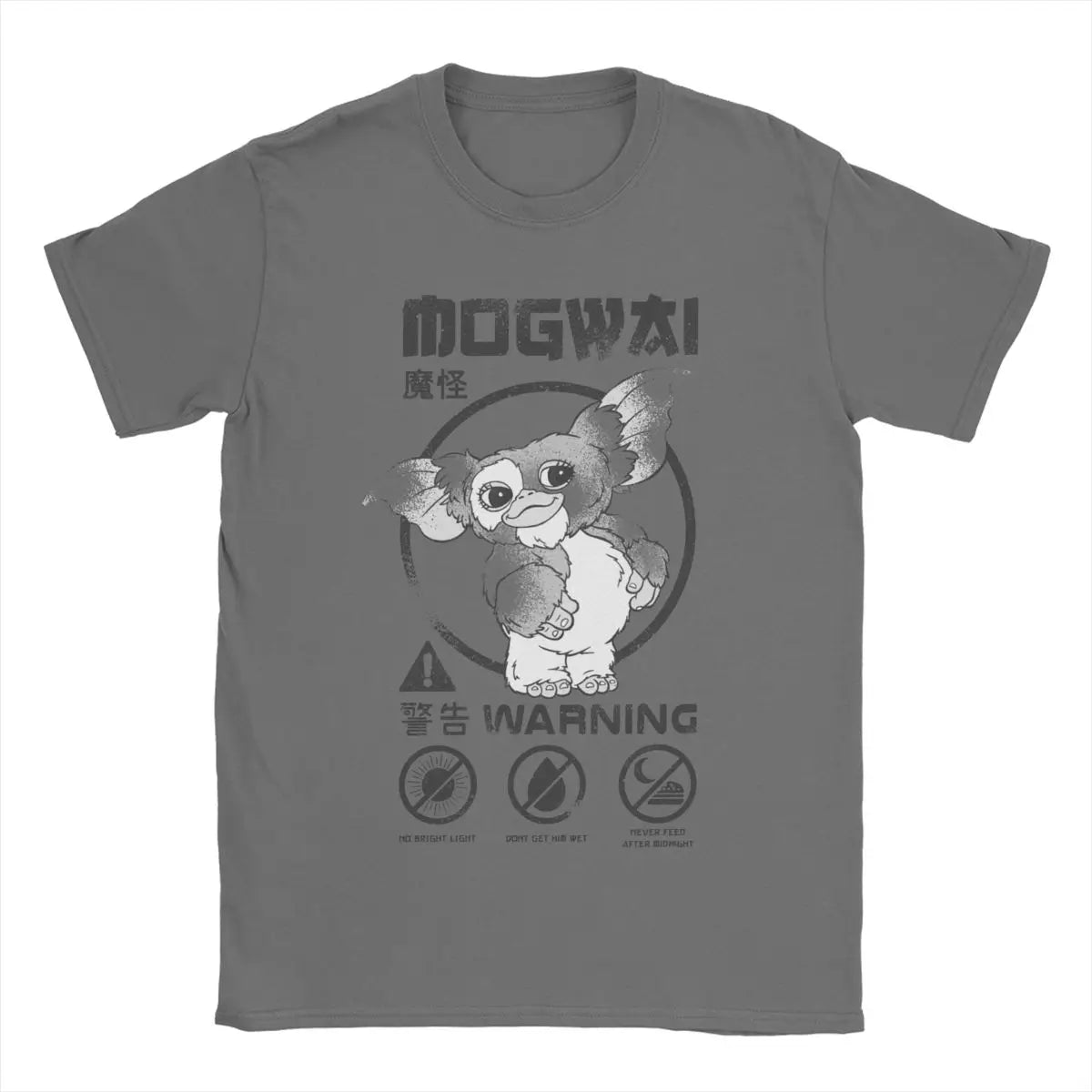 Men Gremlins Mogwai Rules T Shirt Gizmo 80s Movie Pure Cotton Tops Vintage Short Sleeve Crew Neck Tees Printed T-Shirts