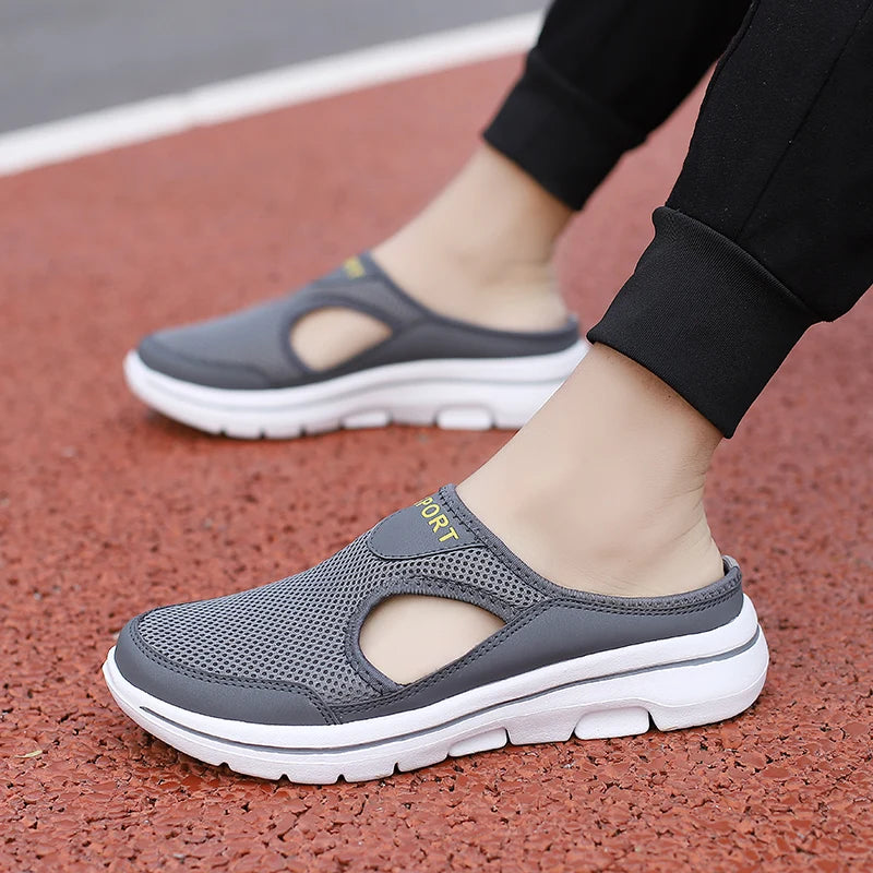 Women Walking Men Fitness Mesh Slip-On Light Loafers Summer Sports Shoes Outdoor Flats Breathable Running Sneakers Size 35-48