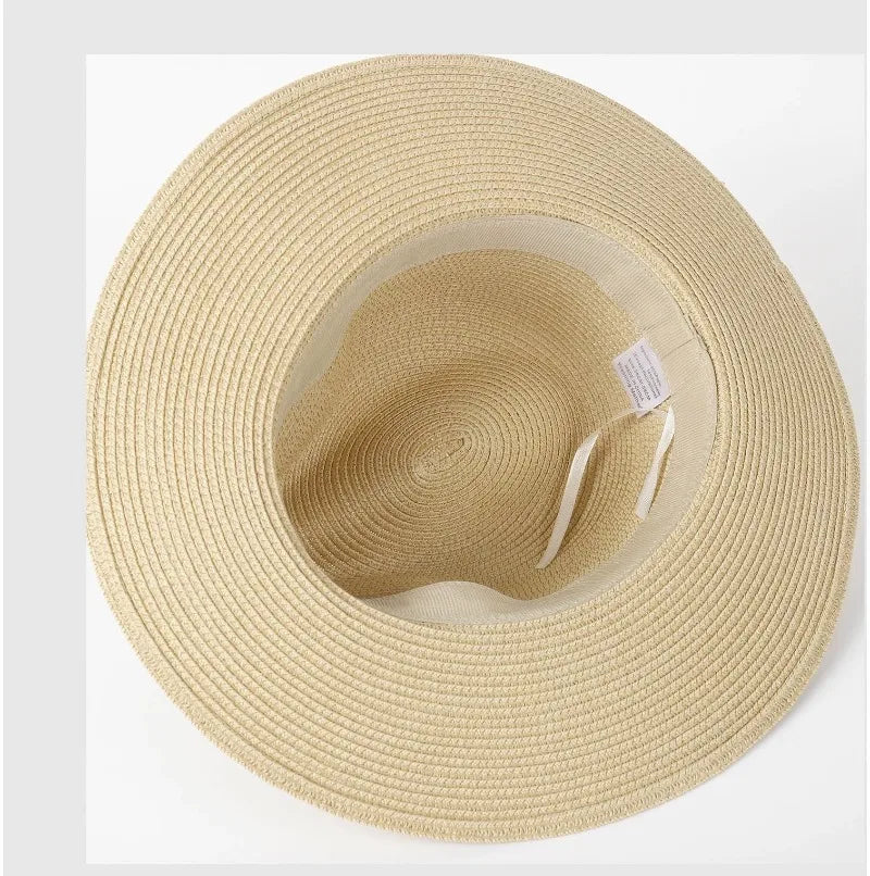 Large Size XL61-64cm Panama Hats Men Women Beach Wide Brim Straw Hat Lady Summer Sun Hats Plus Size Fedora Hat 55-57cm 58-60cm