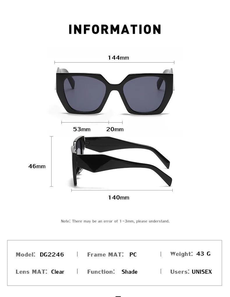 2024 new fashion cat eye wide leg sunglasses female sense ins sunglasses UV protection - reetell