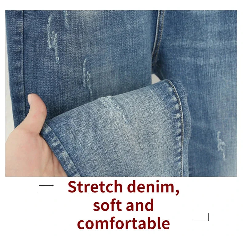 XL-6XL Plus Size jeans for Women Mom Jeans Woman Elastic High Waist Blue BaggyJeans Denim Ripped Jeans Female Harem Pants - reetell