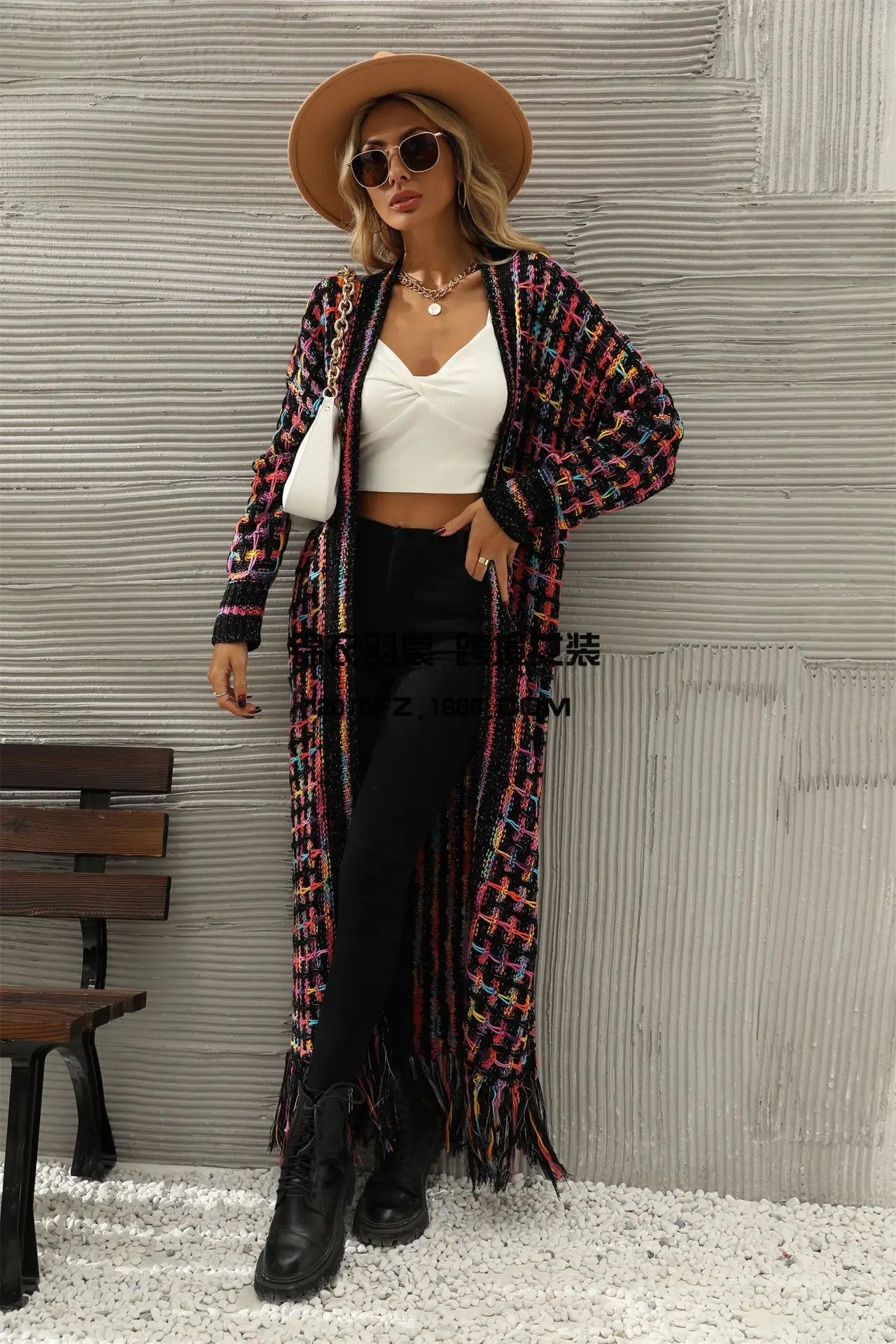 2023 Winter New Large Size Fringe Long Cardigan Coat Sweater Knitted Cardigan Women Korean Fashion Streetwear Cardigan - reetell