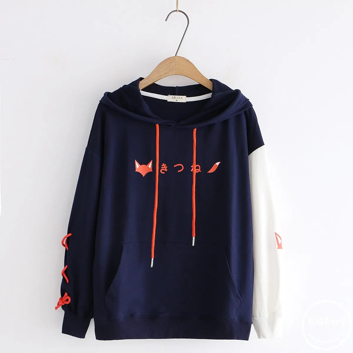 Hot Autumn Cute Fox Printing Hooded Sweatshirt Women Clothing Pullovers Plus Velvet Patchwork Female Sweet Thick Warm Hoodies - reetell