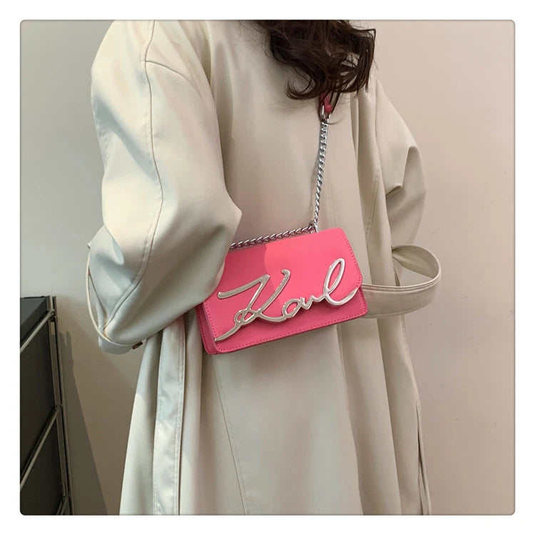 This Year's Popular Bags for Women New Fashion Letter Trend Shoulder Bag Ins Women's Crossbody Small Square Bag Наклонная Сумка - reetell