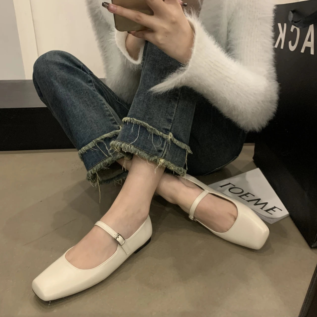 2024 Spring Single Shoes Fashion Shallow Slip On Women Flat Shoes Ladies Casual Outdoor Ballerina Shoe - reetell