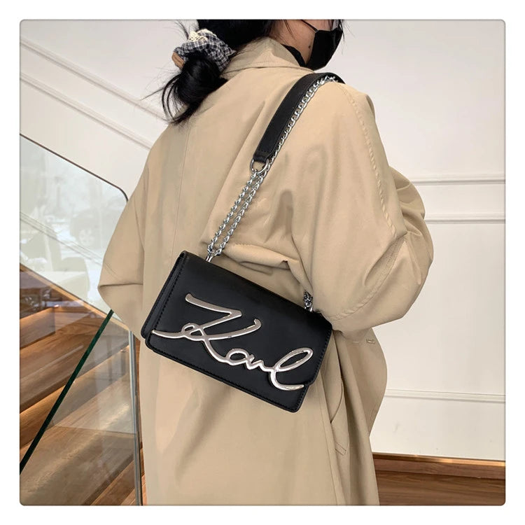 This Year's Popular Bags for Women New Fashion Letter Trend Shoulder Bag Ins Women's Crossbody Small Square Bag Наклонная Сумка - reetell