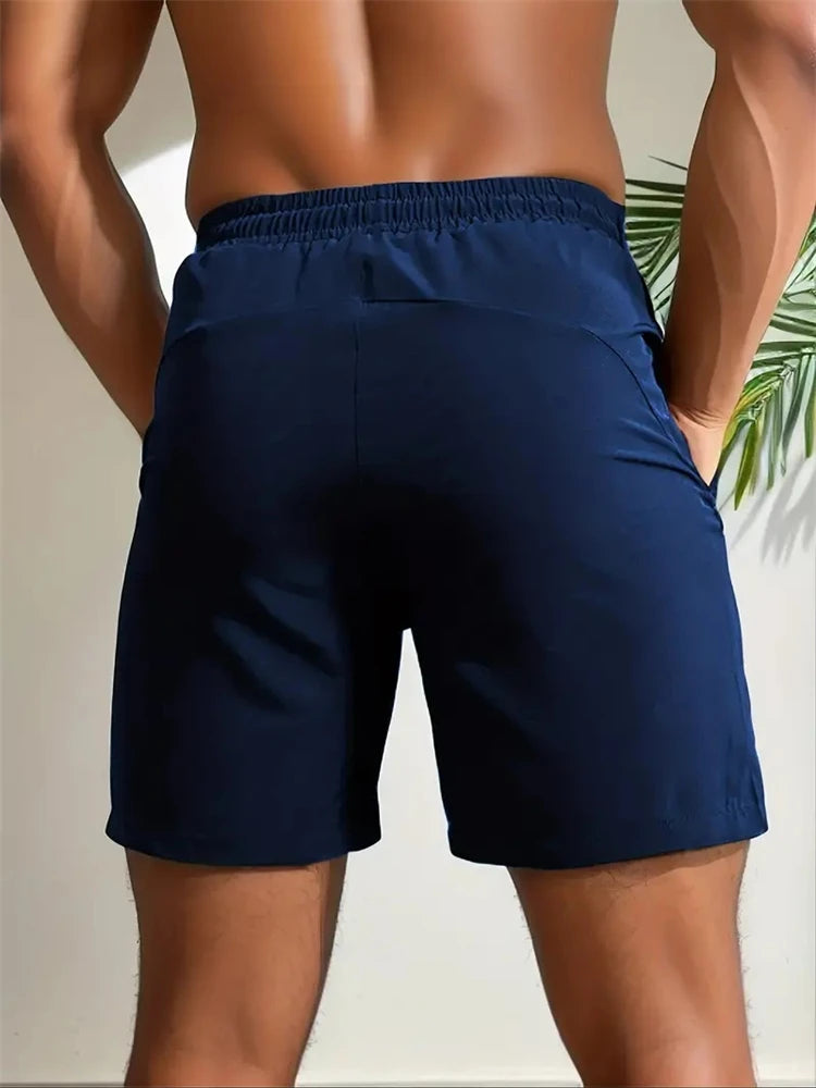 UETEEY Summer Shorts Men Gym Sport Running Squat Fitness Workout Man Short Pants Breathable Quick-drying Drawstring Mens Shorts - reetell