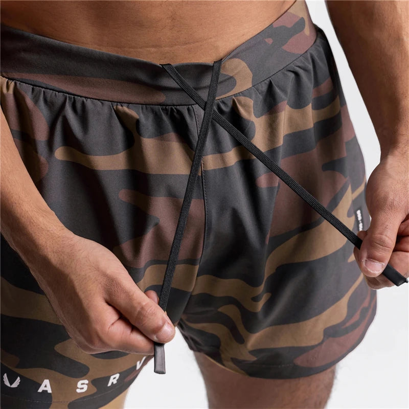 NEW 2024 Men's 2-in-1 Summer Running Shorts Breathable Quick-Dry Basketball Training Shorts Men Gym Fitness Exercise Short Pants - reetell