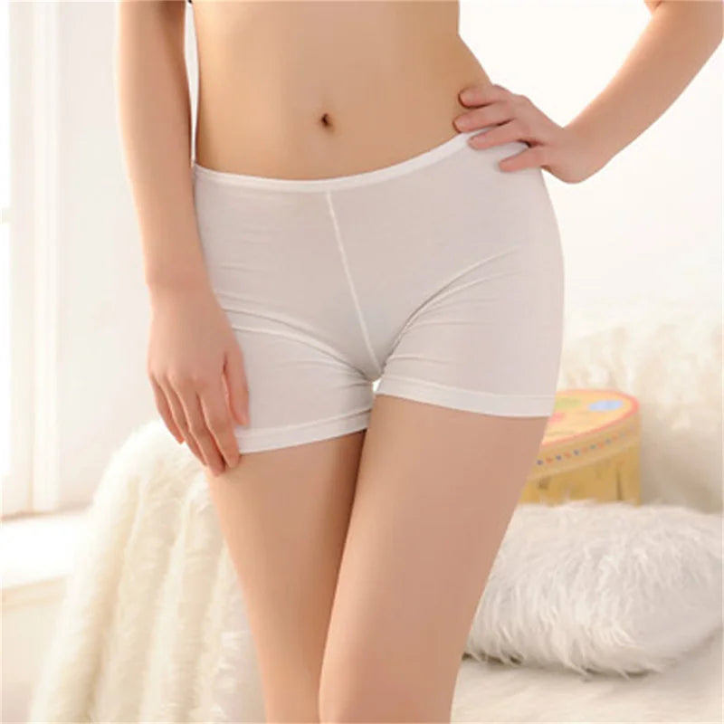 Soft Cotton Seamless Safety Short Pants Summer Under Skirt Shorts Modal Ice Silk Breathable Short Tights Polyester Underwear - reetell