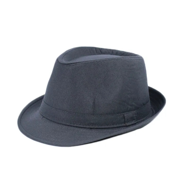 Linen Panama Solid  Jazz Hat Cowboy  Men's Women's Children's British Sun Hat