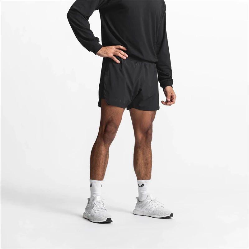 NEW 2024 Men's 2-in-1 Summer Running Shorts Breathable Quick-Dry Basketball Training Shorts Men Gym Fitness Exercise Short Pants - reetell