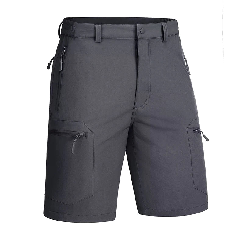 MAGCOMSEN Summer Quick Dry Men's Shorts Working Travelling Short Pants with 5 Zipper Pockets - reetell