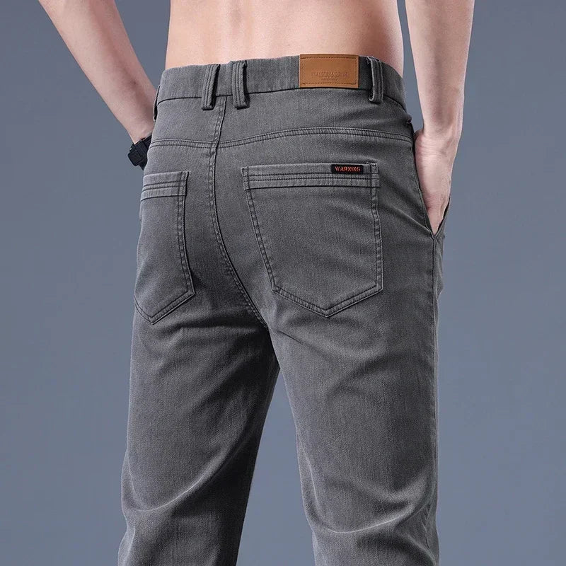 Men's Jeans 2023 New Spring And Autumn Casual Slim Trouser For Men High Quality Business Simple Slim Fit Men's Pant - reetell